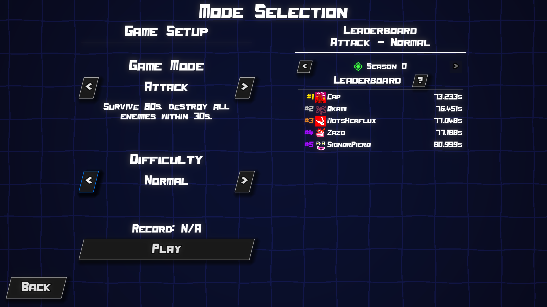 Play menu